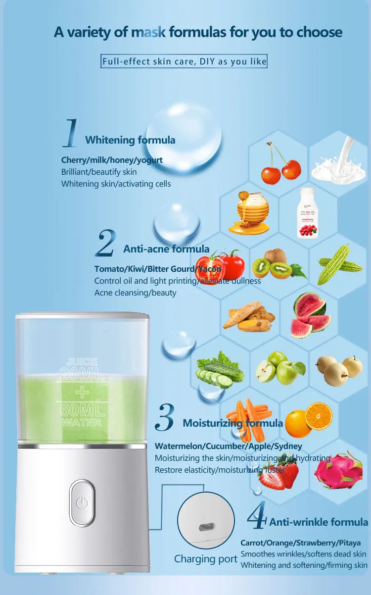 Face Mask Maker Machine Facial Treatment DIY Automatic Fruit Natural Vegetable Collagen Home Use Beauty Salon SPA beauty Device