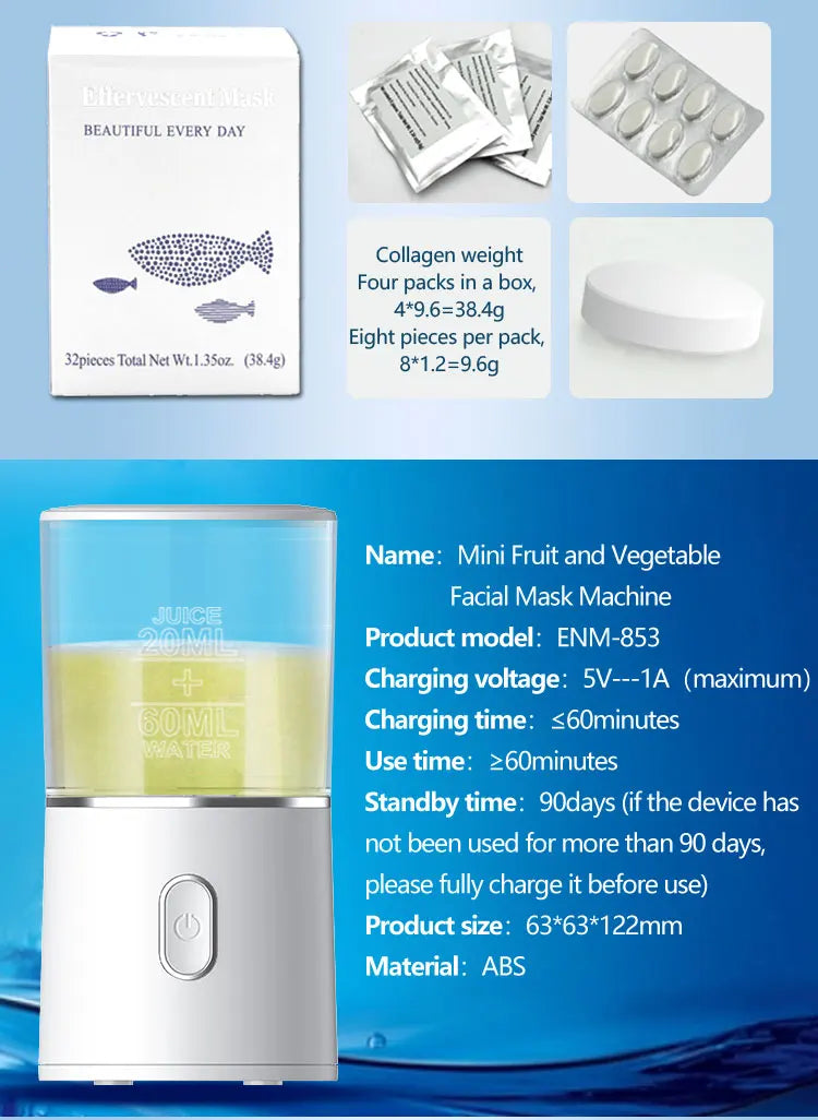 Face Mask Maker Machine Facial Treatment DIY Automatic Fruit Natural Vegetable Collagen Home Use Beauty Salon SPA beauty Device